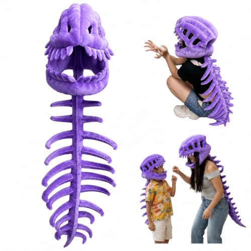 AvviKro Costume de squelette de dinosaure, masque de crâne d