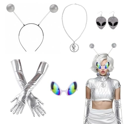 Déguisement Alien Argenté Complet