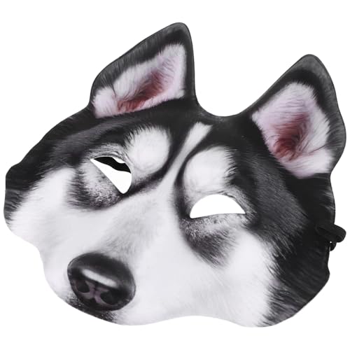 MUSISALY Masque de Fête Réaliste en Eva Forme Chien pour Cos