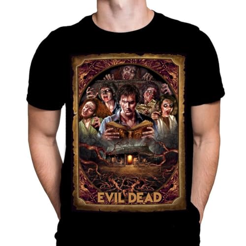 Wild Star Hearts Evil Dead Necronomicon T-Shirt Homme Film d