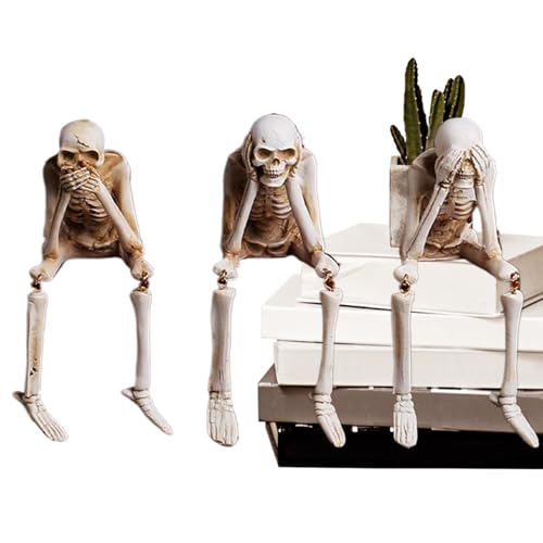 Squelette Halloween - 3 Figurines de Collection,Décoration R