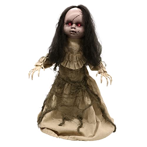 Animatronic Grande poupée en robe beige 82 cm Décoration dHa