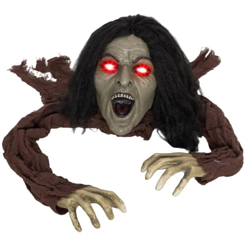 Outsunny Déco Halloween Zombie Rampant extérieur avec Yeux L