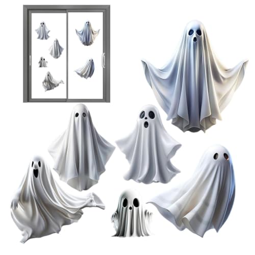 Halloween fantôme fenêtre étirable double face fournitures d