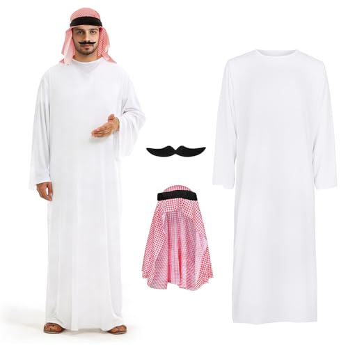 FainFun Déguisement dAladdin, Costume de Cheikh pour Homme a