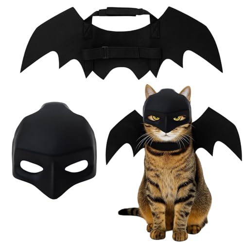 Costume de chauve-souris pour chat et chien avec masque - En