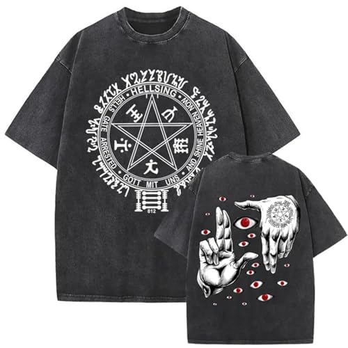 T-Shirt Homme Style Ample Oversize Haut De Sport Anime Hells