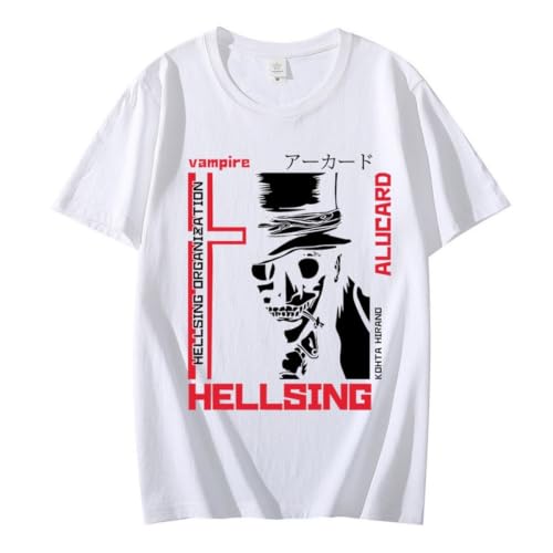 Zohviu T-Shirt Manga Hellsing Imprimé T-Shirt Femmes Hommes 