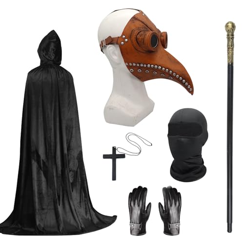 Ensemble de costume de médecin de la peste, masque dHallowee