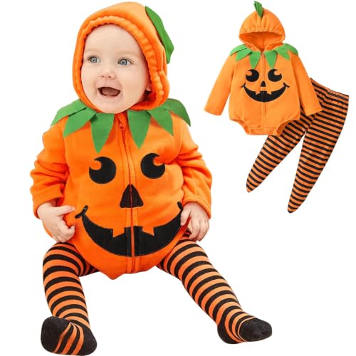 TenhCreek 2 Pièces Deguisement Citrouille Bebe,Déguisement B