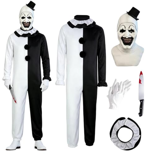 Foreverup Costume Clown Tueur, Art the Clown Homme,Halloween