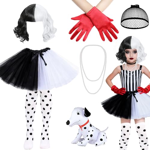 Saier tbo Cruella Deville Lot de 8 costumes avec jupe tutu, 