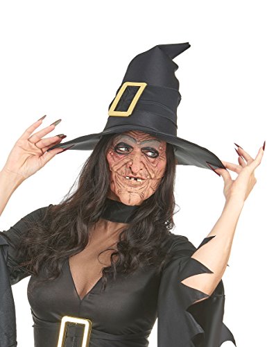 DEGUISE TOI - Demi masque latex nez et menton sorcière adult