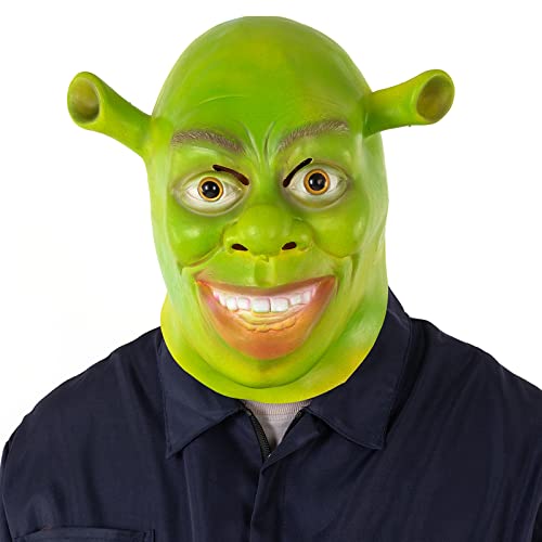 SINSEN Masque à oreilles vertes en latex pour déguisement de
