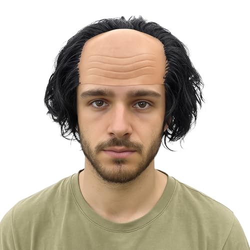 AYNKH Adulte Perruque Chauve Homme Drôle Cosplay Costumes, A