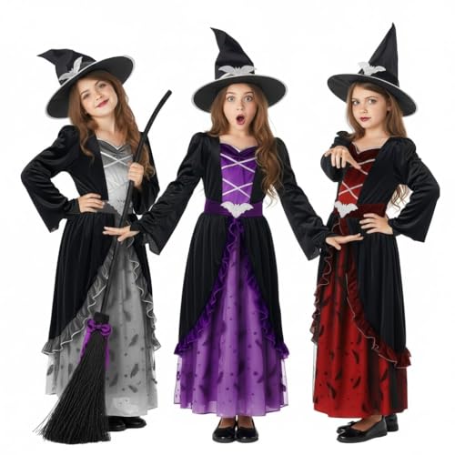 Morph Deguisement Sorciere Enfant, Costume Sorciere Hallowee