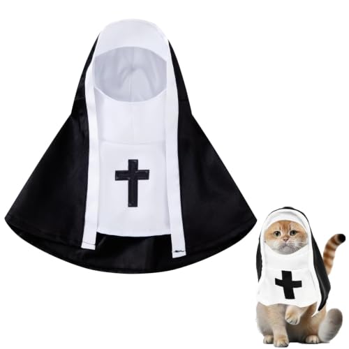 QALPOM Déguisement pour Chat et Petit Chien Costume de Nonne