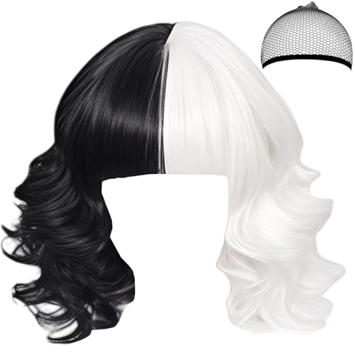 Perruque Noire Longue Pour Cosplay – Fibre Synthétique Résistante à La Chaleur, Taille Enfant Et Adulte, Halloween/conventions