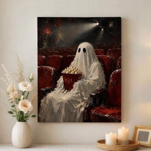 Toile murale fantôme effrayante et effrayante pour Halloween