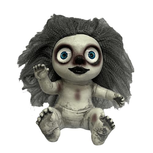 EraSpooky Poupée drôle aux gros yeux de 28 cm - Décoration d