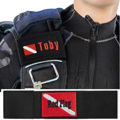 ELULAE Étiquette Plongée Personnalisée BCD, Drapeau Brodé, I