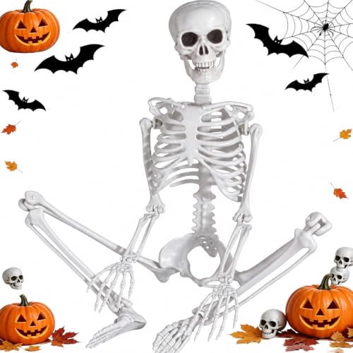 xlwen 90cm Decoration Halloween Squelette, avec des Articula