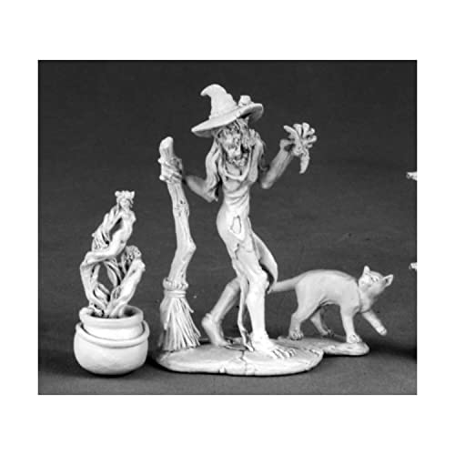 REAPER Witch, Cauldron and Cat by