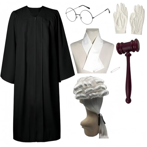 Maazusa Costume de juge dHalloween - 5 pièces - Tenue de jug