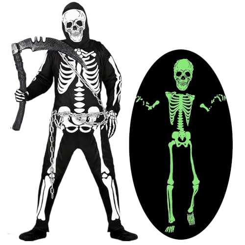 Costume Squelette Enfant Lumineux XL