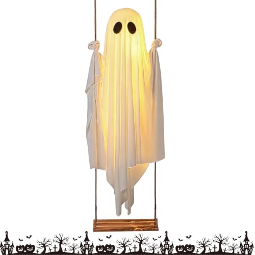 Déco Fantôme Balançant Guirlande Lumineuse Mignonne Réglable