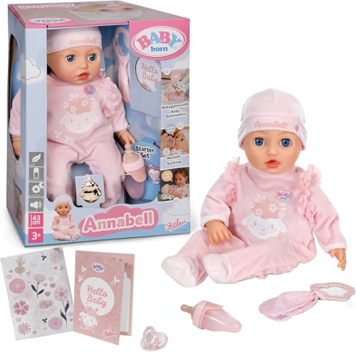 BABY born Annabell Poupée bébé 43 cm - Poupée douce avec fon