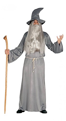 shoperama Gandalf Costume de sorcier pour homme avec robe gr