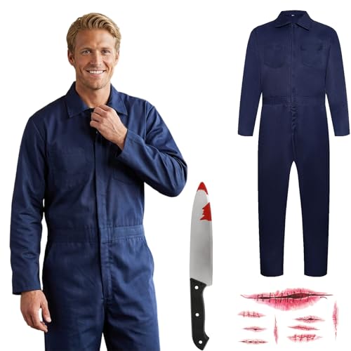 Joyincoser Costume Michael Myers Adulte Combinaison de Trava