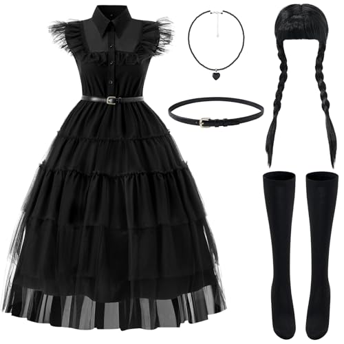 BuzzoXerex Déguisement Mercredi Femme, Costume Mercredi Femm
