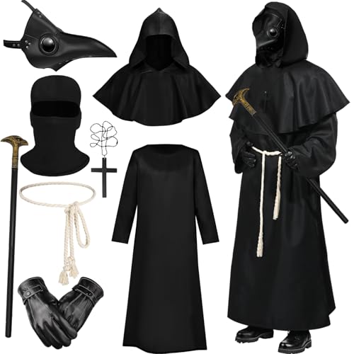HarnyLoom Costume du Médecin de Peste Masque Homme Accessoir