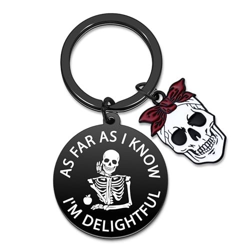 XzmaaoX Cadeau dHalloween pour femme, porte-clés gothique po