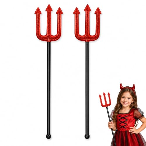 GNIQOAIX 2 Pcs Fourche de Diable Halloween Devil Fork Sparkl