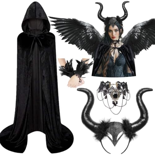 iZoeL Deguisement Maleficent Diable, Deguisement Halloween C