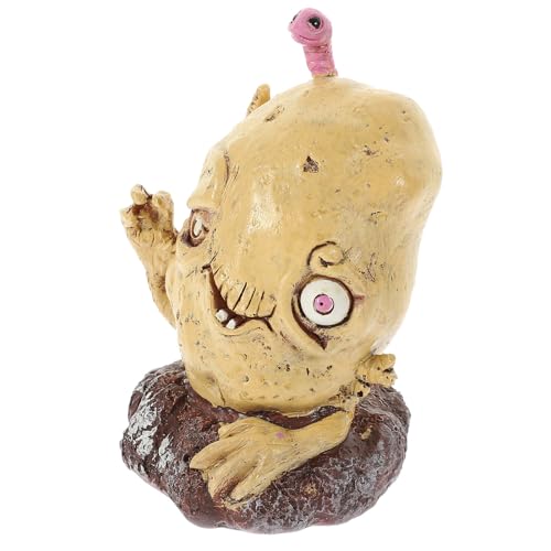 Statue de Zombie en Résine Beige, Décoration Halloween Ambia