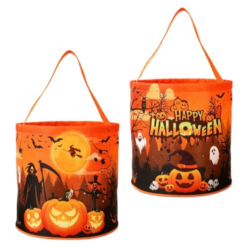 Seau Halloween Lumineux 2 Pièces Sacs À Snacks Saisonniers