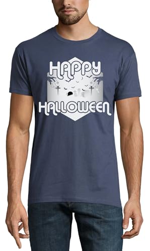 Happy Halloween Zombies Rising Graphic Crew Neck Cotton T-Sh