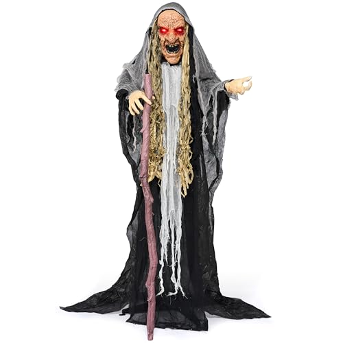 JOYIN Décorations dHalloween de 165,1 cm, animatronique debo