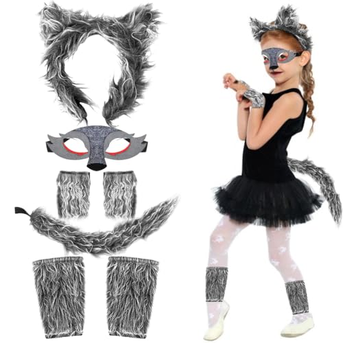 Déguisement Loup Garou Enfant, Masque de Loupgarou Costume, 