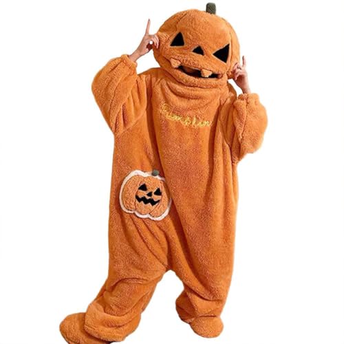 Combinaison Pyjama Femme Halloween Citrouille Pilou Pilou à