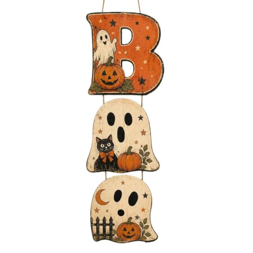 de porte de bienvenue en bois pour Halloween