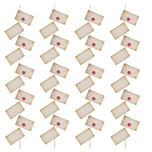 Bannière décorative magique à 4 cordes avec 40 belles envelo
