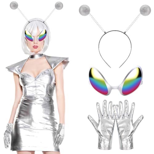 Accessoires Costume Alien Femme Argenté