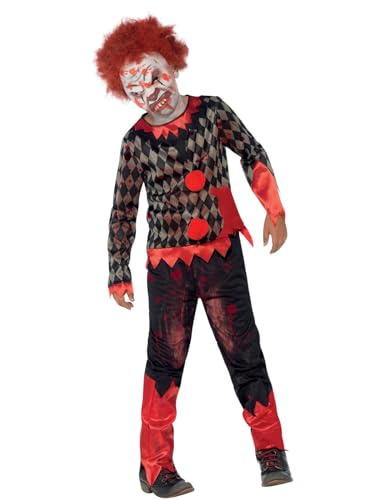 Costume Clown Zombie Enfant Rouge Vert