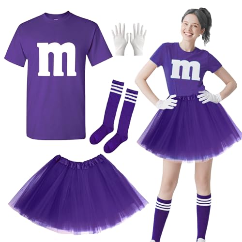 Costume de carnaval pour femme, T-shirt imprimé M avec gants