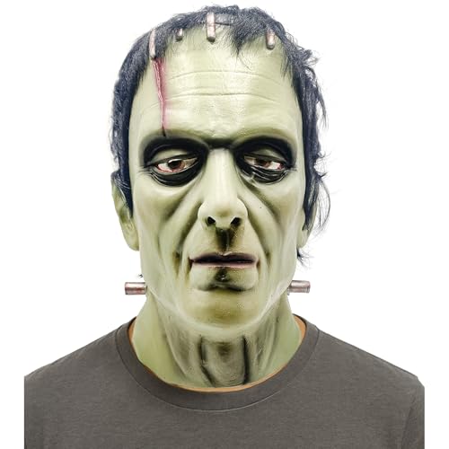EraSpooky Masque intégral en latex Frankenstein de luxe Masq